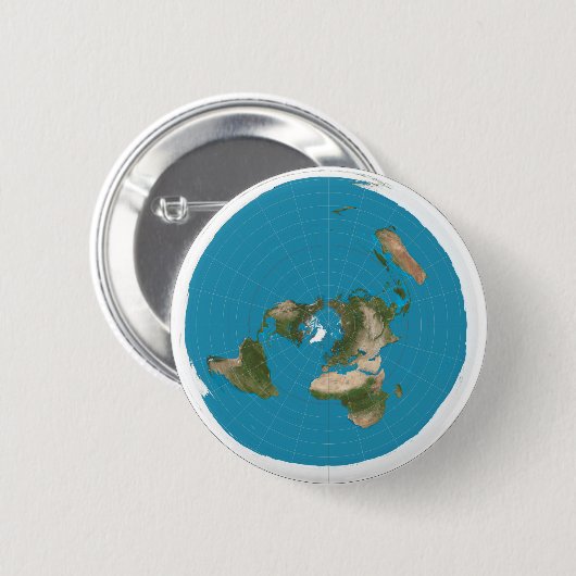 Flat Earth - ronde knop Button 5,7 Cm (Voorkant /achterkant)