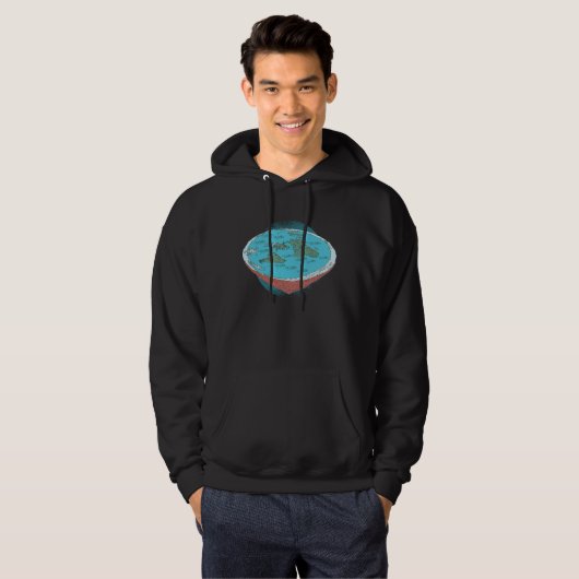 Flat Earth Society  as Flat Earth Theory Hoodie (Voorkant volledig)