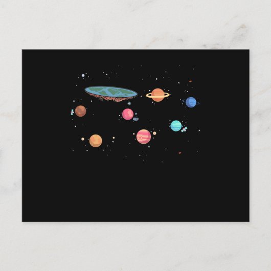 Flat Earth Society Briefkaart (Voorkant)