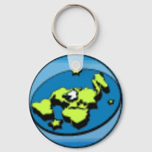 Flat Earth Society keyring Sleutelhanger