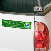 Flat Earth Society Obama Citaat over klimaatverand Bumpersticker (Op Truck)