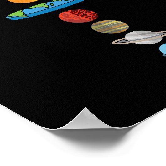 Flat Earth Society Planet Solar System Gift Poster (Hoek)