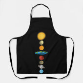 Flat Earth Society Planet Solar System Gift Schort (Voorkant)