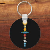 Flat Earth Society Planet Solar System Gift Sleutelhanger (Voorkant)