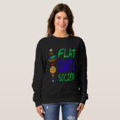 FLAT EARTH Society Retro Flat Earther Designs Pres Trui (Voorkant volledig)