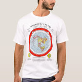 Flat Earth Standard Map van het World T Shirt (Voorkant)