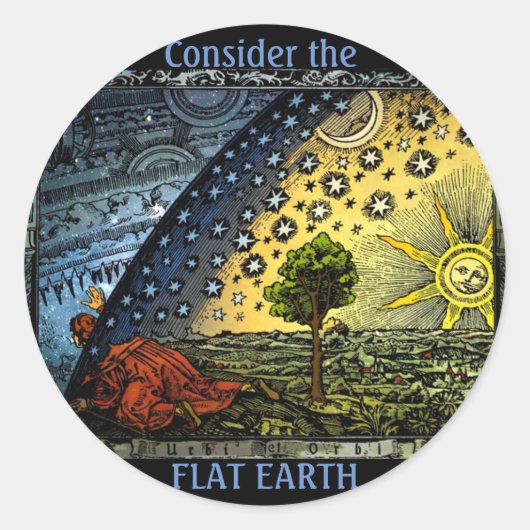 Flat Earth Sticker (Voorkant)