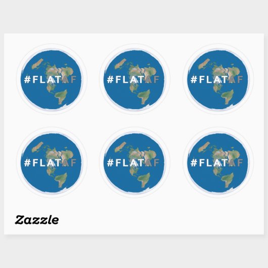 Flat Earth Sticker | #flataf (Vel)