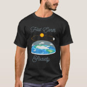 Flat Earth Sun Moon - Flat Earth Society T-shirt (Voorkant)