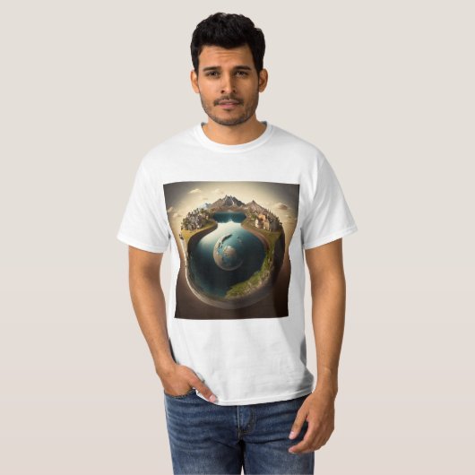 Flat Earth T-Shirt (Voorkant volledig)