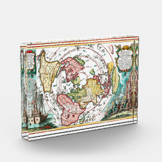 Flat Earth Terra Firma Plane Map of the World Fotoblokken