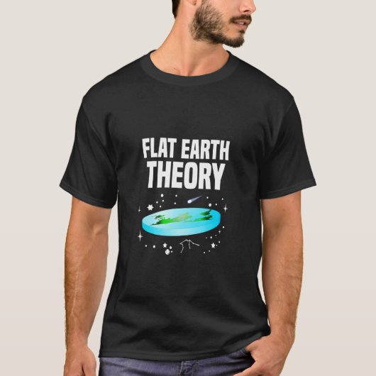 Flat Earth Theory Political Science Skeptic Hypoth T-shirt (Voorkant)