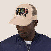Flat Earth Trucker-Pet met kleur Trucker Pet (In situ)