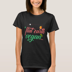 Flat Earth Vegan Cool Flatearth Vegan GIF T-shirt