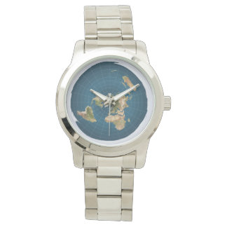 Flat Earth Watch 1 Man Horloge