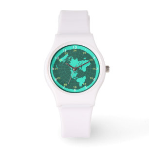 Flat Earth Watch-ontwerp Horloge