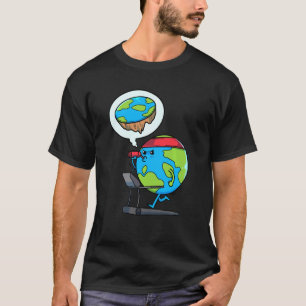 Flat Earth Workout Gym Fitness verdient samenzweri T-shirt