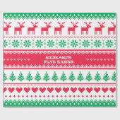 FLAT EARTH XMAS-kaarten voor ONDERZOEK Cadeaupapier (Vlak)