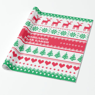 FLAT EARTH XMAS-kaarten voor ONDERZOEK Cadeaupapier