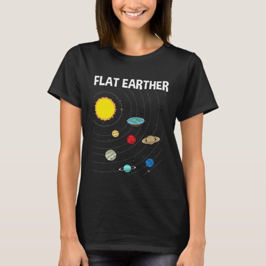 Flat Earther Flat Earth Map Conspiracy  1 T-shirt (Voorkant)