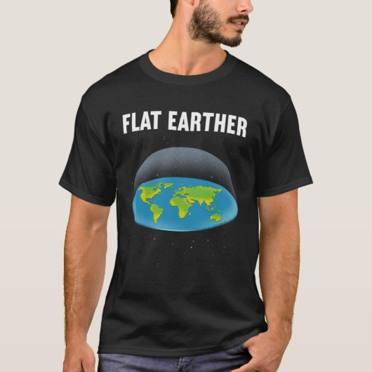 Flat Earther Flat Earth Map Conspiracy T-shirt (Voorkant)