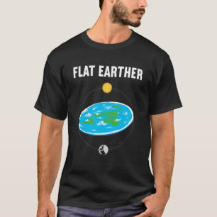 Flat Earther Flat Earth Map Samenzwerving T-shirt