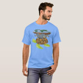 Flat Earthurtle Disk World Gift Design Idea retro T-shirt (Voorkant volledig)