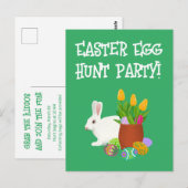 Flat Easter Egg Hunt uitnodiging (Voorkant / Achterkant)