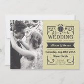 Flat Elegant Save the Date Wedding Kaart (Voorkant)