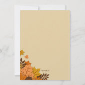 Flat Fall Leaves Invitation Kaart (Achterkant)