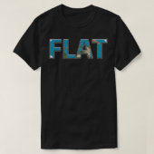 FLAT Flat Earth Fake Earth Lichten T-shirt (Design voorkant)