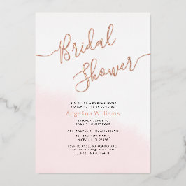 Flat Folie bruids douche uitnodiging kaart