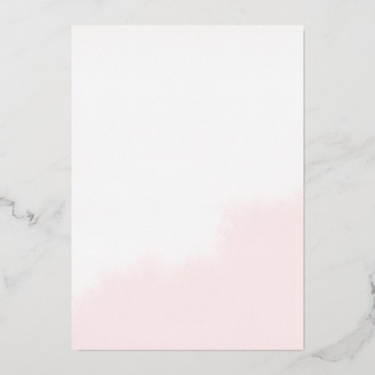 Flat Folie bruids douche uitnodiging kaart (Achterkant)