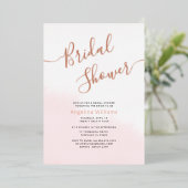Flat Folie bruids douche uitnodiging kaart (Staand Voorkant)