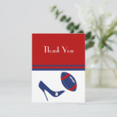 Flat Football Theme Dank u kaart (Staand voorkant)