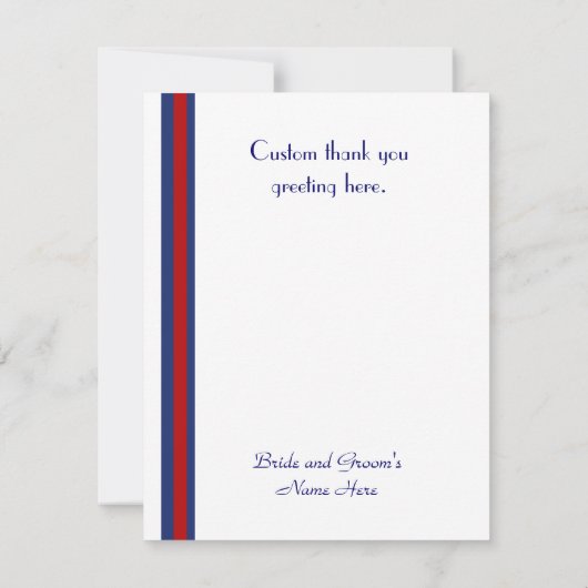 Flat Football Theme Dank u kaart (Achterkant)