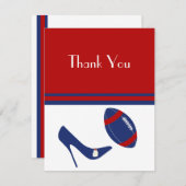 Flat Football Theme Dank u kaart (Voorkant / Achterkant)