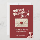 Flat Forever & Always Valentine Love Card Feestdagenkaart (Voorkant)