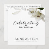 Flat Funeral Thank You Card - Editable Bedankkaart (Voorkant / Achterkant)