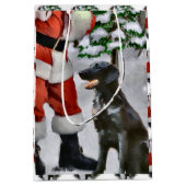 Flat-gecoate Retriever Christmas Medium Cadeauzakje (Voorkant)