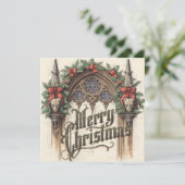 flat gothic christmas card kaart (Staand voorkant)