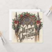 flat gothic christmas card kaart (Voorkant / Achterkant in situ)