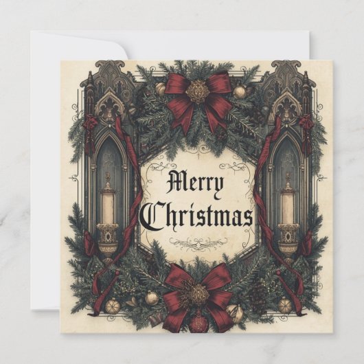 flat gothic christmas card kaart (Voorkant)