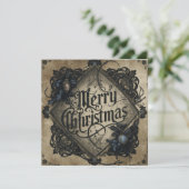flat gothic style christmas card kaart (Staand voorkant)