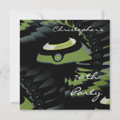 Flat Green Bowls Birthday Kaart (Voorkant)