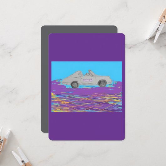 Flat Greeting Card Blank Inside Kaart (Voorkant / Achterkant in situ)