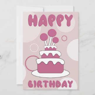 Flat Greeting Card Happy Birthday Kaart