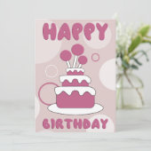Flat Greeting Card Happy Birthday Kaart (Staand voorkant)