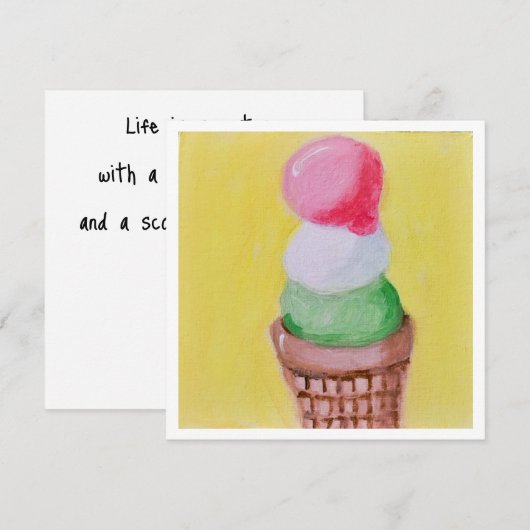 Flat Greeting Card Kaart (Voorkant / Achterkant)