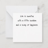 Flat Greeting Card Notitiekaartje (Achterkant)